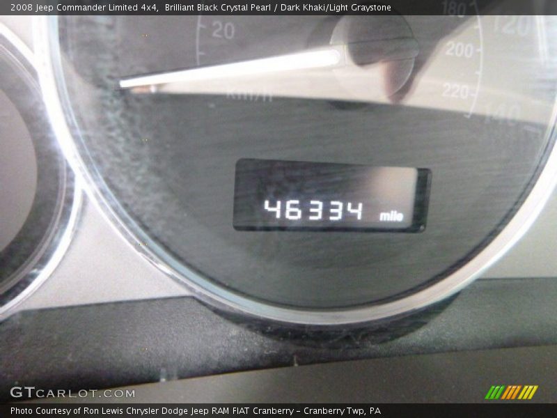 Brilliant Black Crystal Pearl / Dark Khaki/Light Graystone 2008 Jeep Commander Limited 4x4