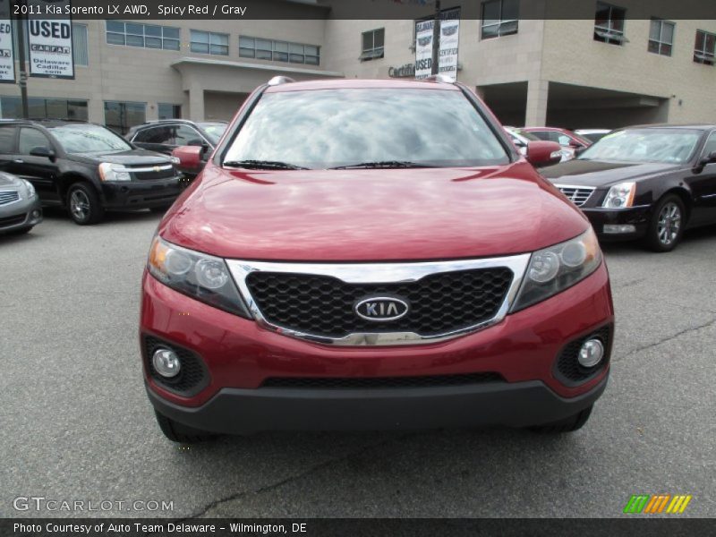 Spicy Red / Gray 2011 Kia Sorento LX AWD