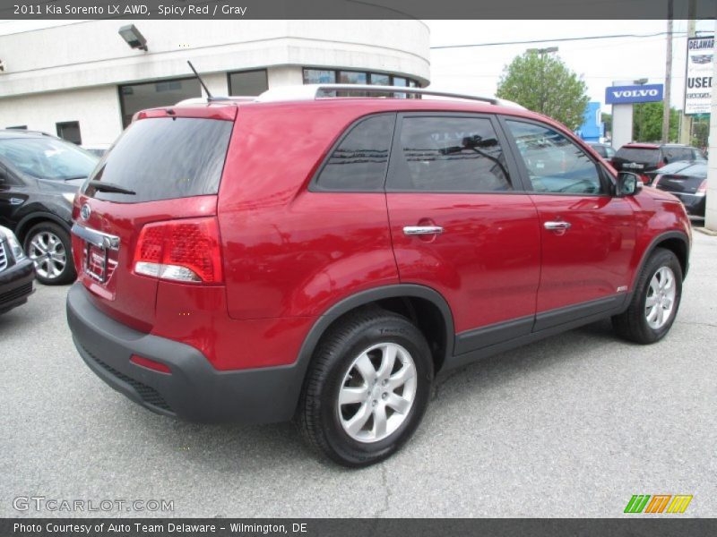 Spicy Red / Gray 2011 Kia Sorento LX AWD