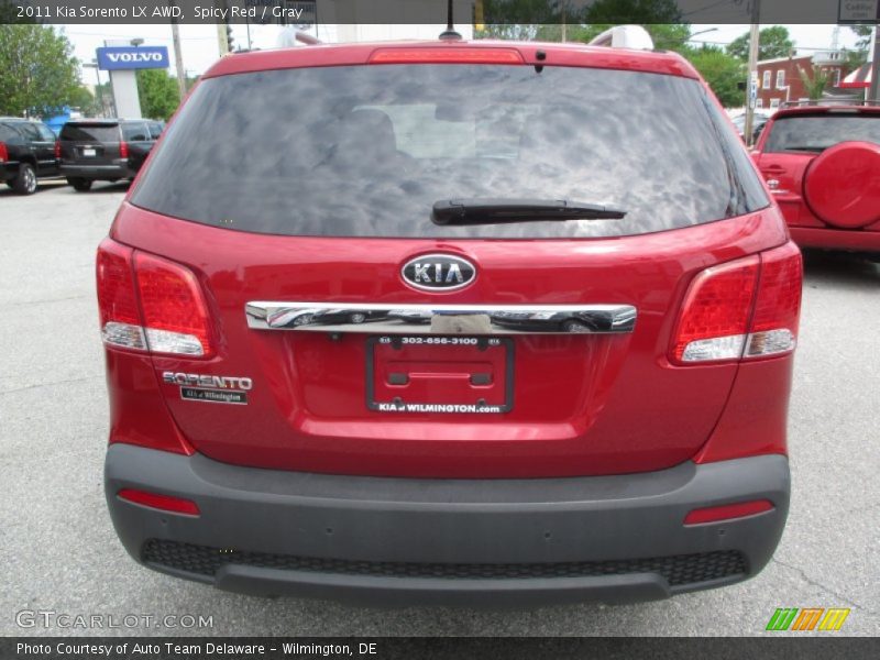 Spicy Red / Gray 2011 Kia Sorento LX AWD