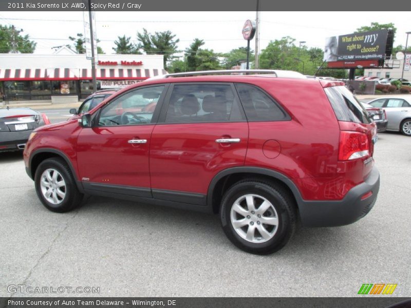 Spicy Red / Gray 2011 Kia Sorento LX AWD