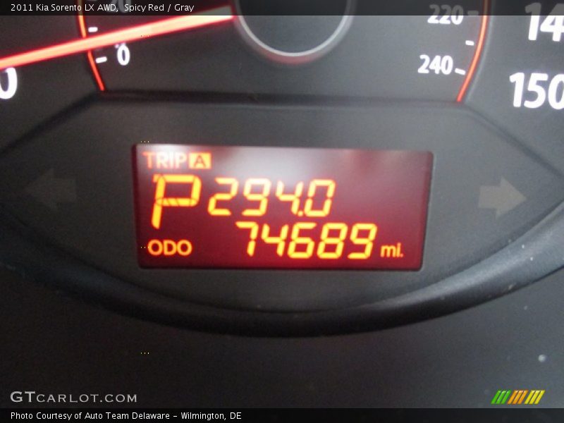 Spicy Red / Gray 2011 Kia Sorento LX AWD