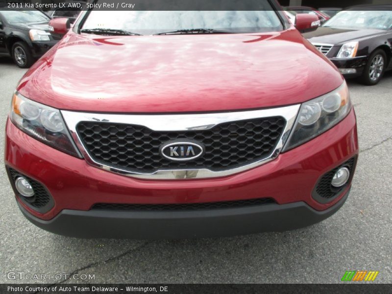 Spicy Red / Gray 2011 Kia Sorento LX AWD