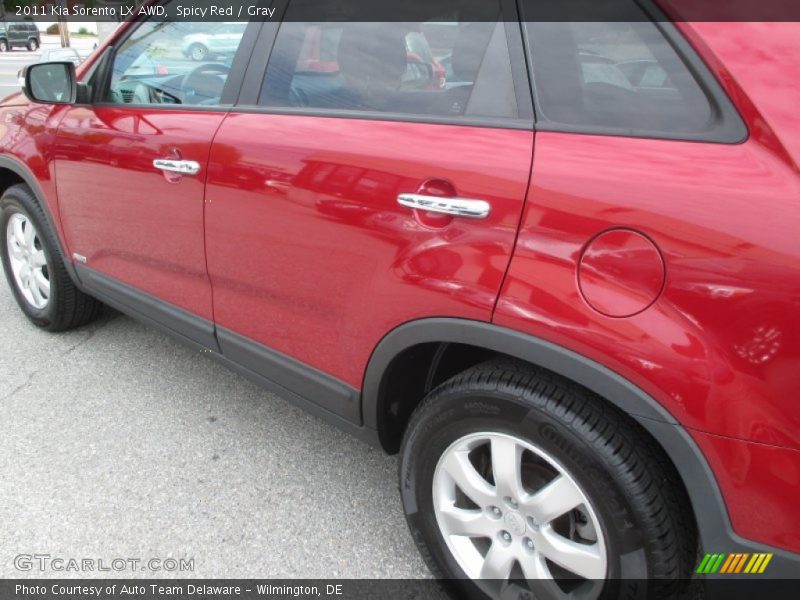 Spicy Red / Gray 2011 Kia Sorento LX AWD