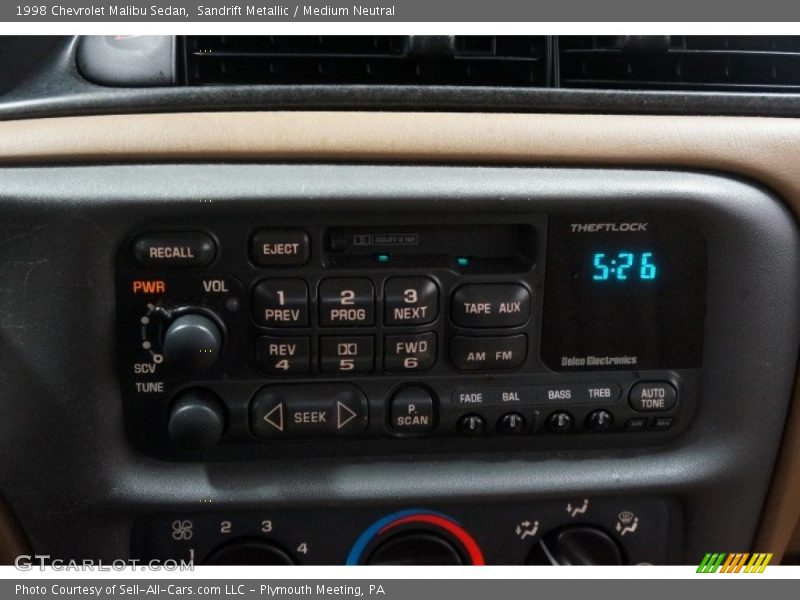 Sandrift Metallic / Medium Neutral 1998 Chevrolet Malibu Sedan