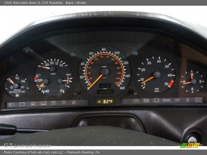 Black / Brown 1995 Mercedes-Benz SL 320 Roadster
