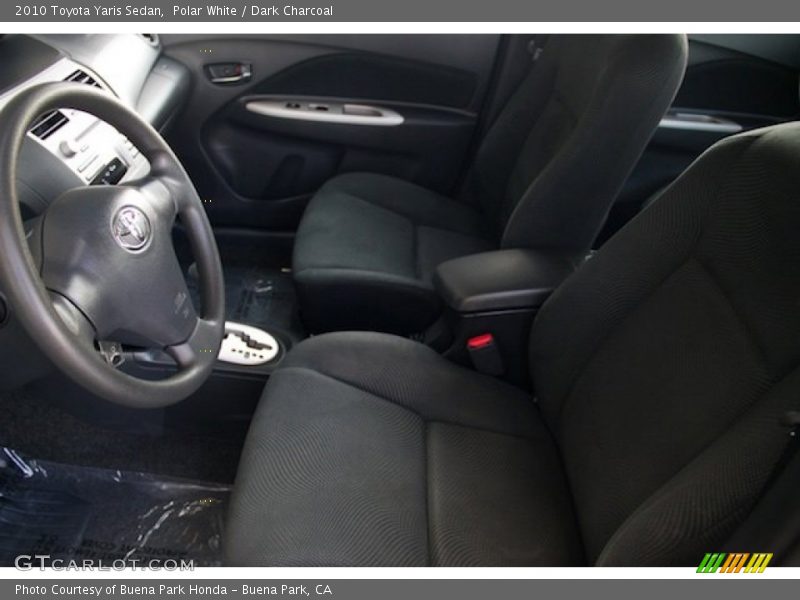 Polar White / Dark Charcoal 2010 Toyota Yaris Sedan