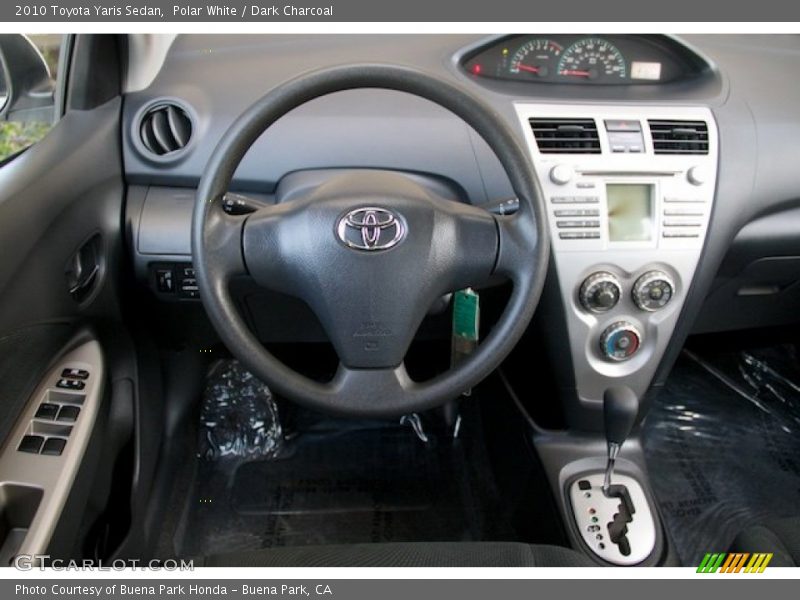 Polar White / Dark Charcoal 2010 Toyota Yaris Sedan
