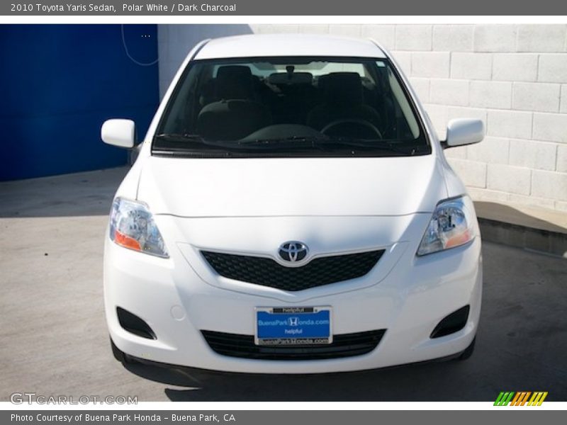 Polar White / Dark Charcoal 2010 Toyota Yaris Sedan