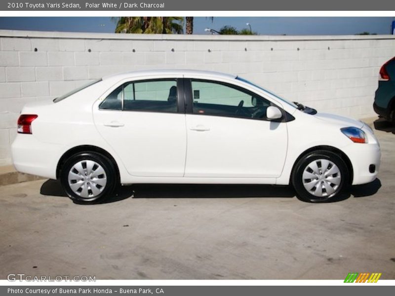 Polar White / Dark Charcoal 2010 Toyota Yaris Sedan