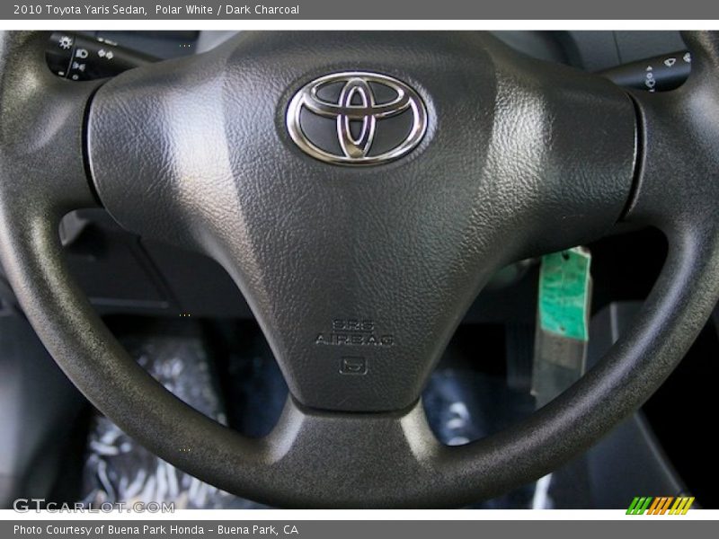 Polar White / Dark Charcoal 2010 Toyota Yaris Sedan