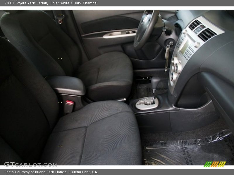 Polar White / Dark Charcoal 2010 Toyota Yaris Sedan