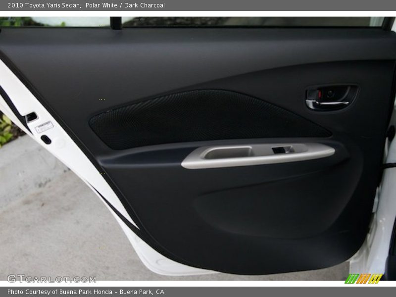 Polar White / Dark Charcoal 2010 Toyota Yaris Sedan
