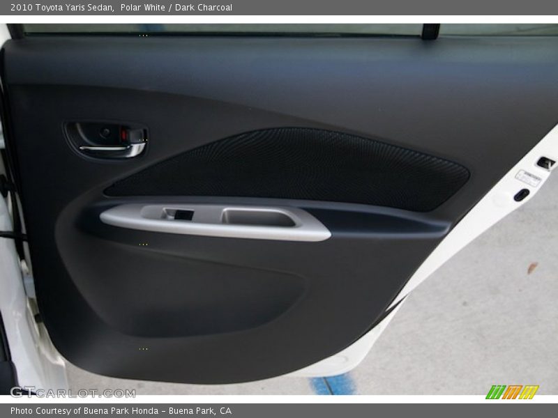 Polar White / Dark Charcoal 2010 Toyota Yaris Sedan