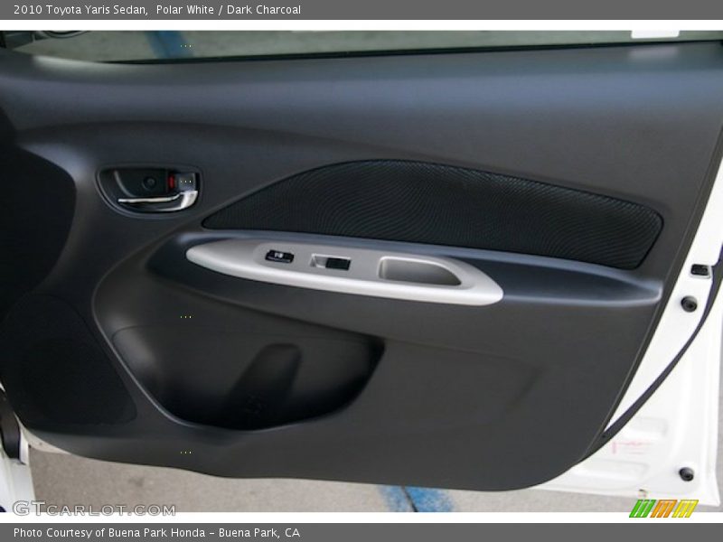 Polar White / Dark Charcoal 2010 Toyota Yaris Sedan