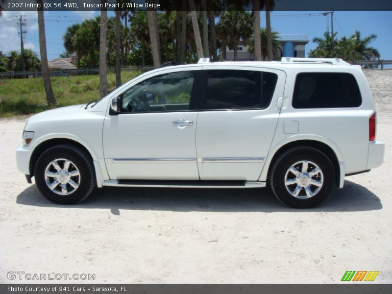 Tuscan Pearl / Willow Beige 2007 Infiniti QX 56 4WD