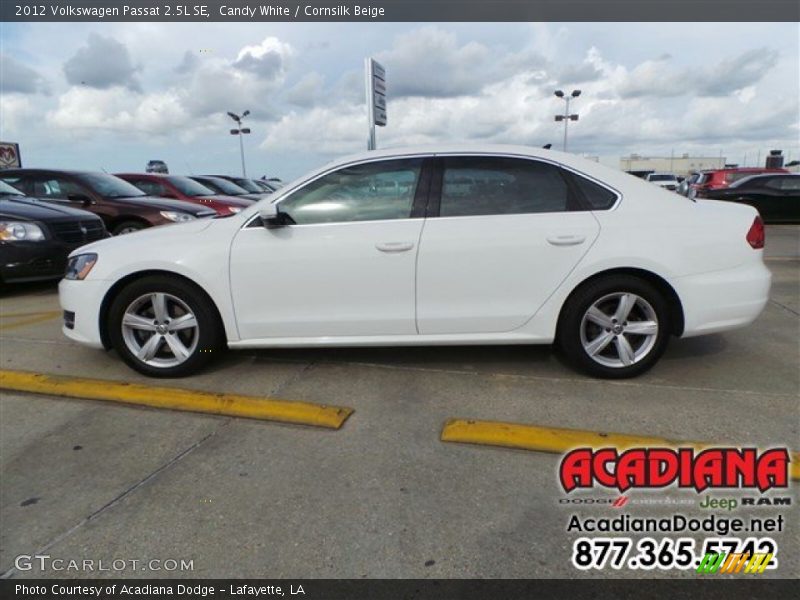 Candy White / Cornsilk Beige 2012 Volkswagen Passat 2.5L SE