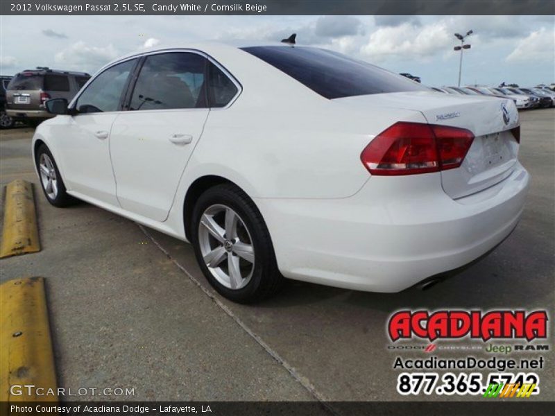 Candy White / Cornsilk Beige 2012 Volkswagen Passat 2.5L SE
