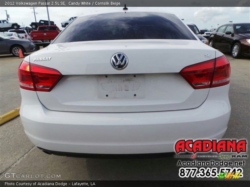Candy White / Cornsilk Beige 2012 Volkswagen Passat 2.5L SE