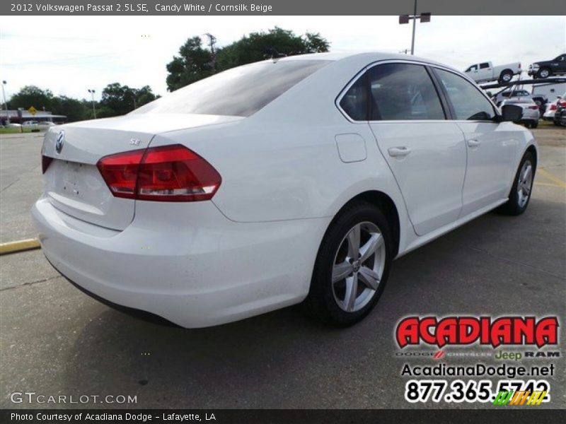 Candy White / Cornsilk Beige 2012 Volkswagen Passat 2.5L SE