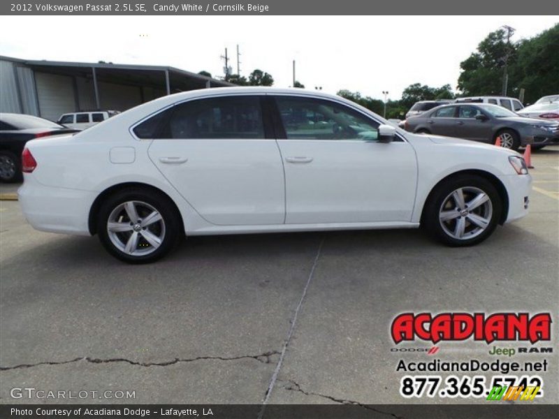 Candy White / Cornsilk Beige 2012 Volkswagen Passat 2.5L SE