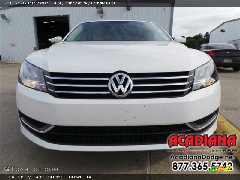 Candy White / Cornsilk Beige 2012 Volkswagen Passat 2.5L SE