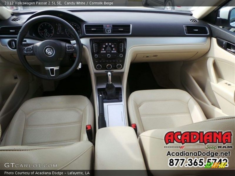Candy White / Cornsilk Beige 2012 Volkswagen Passat 2.5L SE
