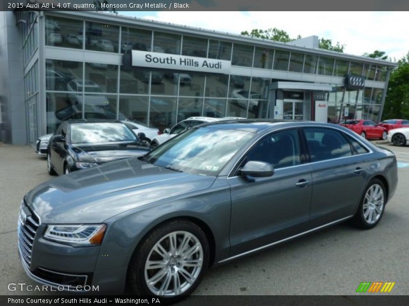 Monsoon Gray Metallic / Black 2015 Audi A8 L 4.0T quattro