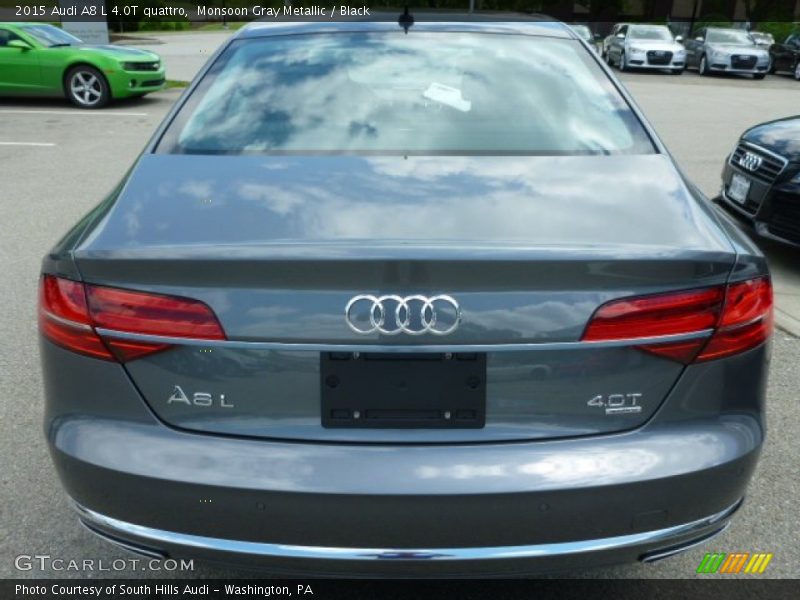 Monsoon Gray Metallic / Black 2015 Audi A8 L 4.0T quattro