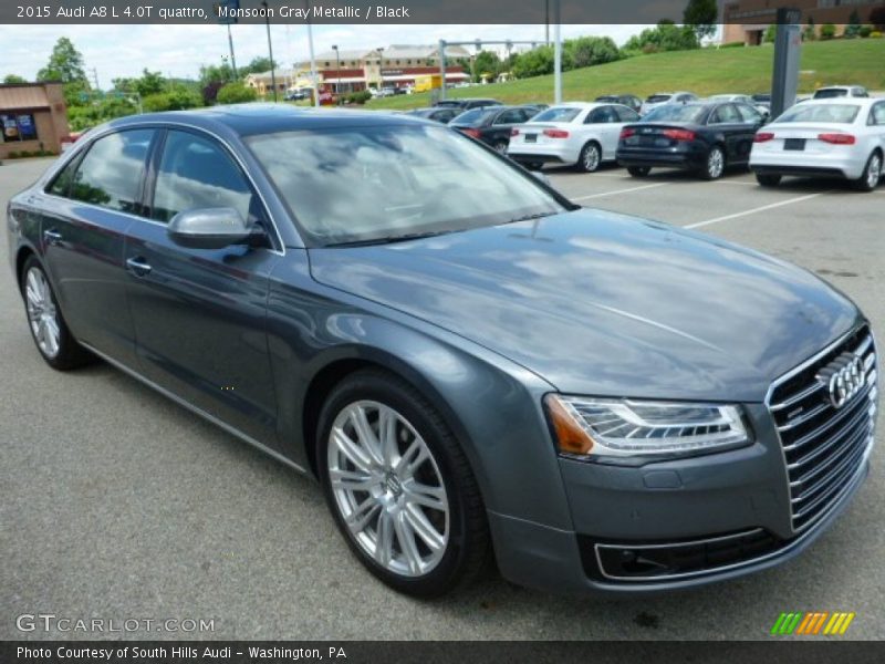 Monsoon Gray Metallic / Black 2015 Audi A8 L 4.0T quattro
