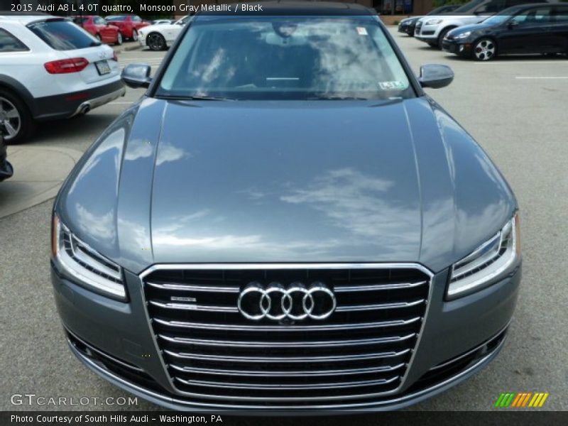 Monsoon Gray Metallic / Black 2015 Audi A8 L 4.0T quattro