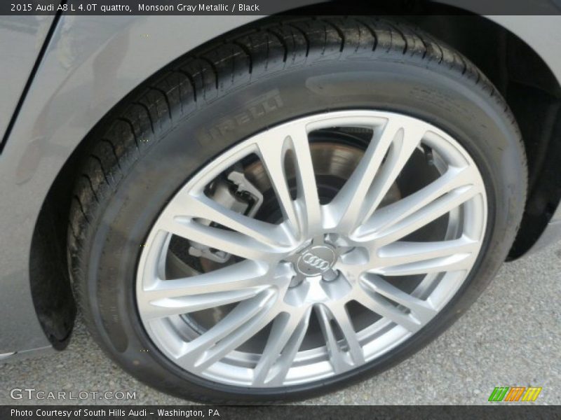 Monsoon Gray Metallic / Black 2015 Audi A8 L 4.0T quattro