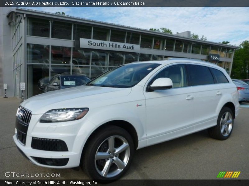 Glacier White Metallic / Cardamom Beige 2015 Audi Q7 3.0 Prestige quattro
