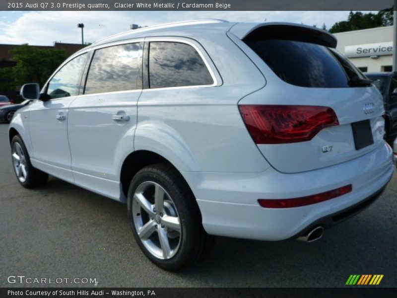 Glacier White Metallic / Cardamom Beige 2015 Audi Q7 3.0 Prestige quattro