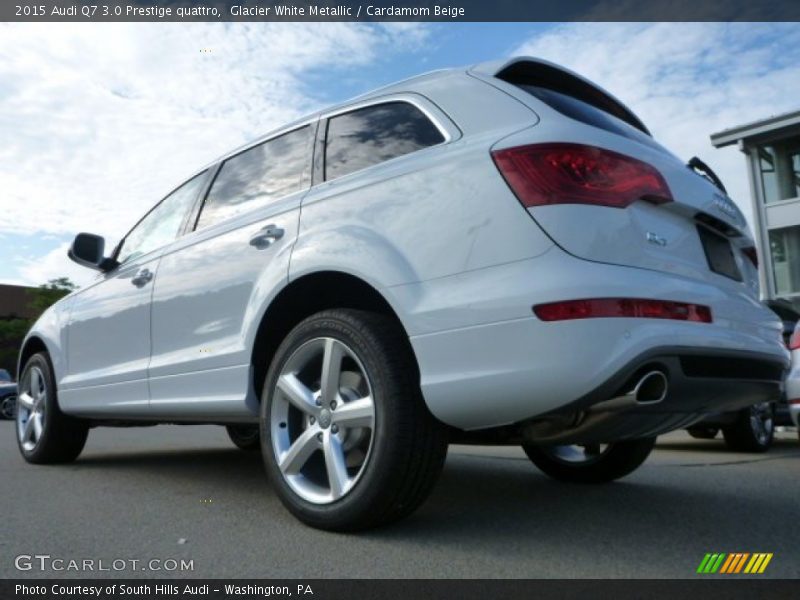 Glacier White Metallic / Cardamom Beige 2015 Audi Q7 3.0 Prestige quattro