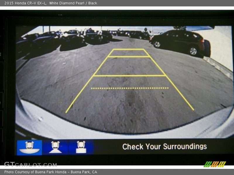 White Diamond Pearl / Black 2015 Honda CR-V EX-L