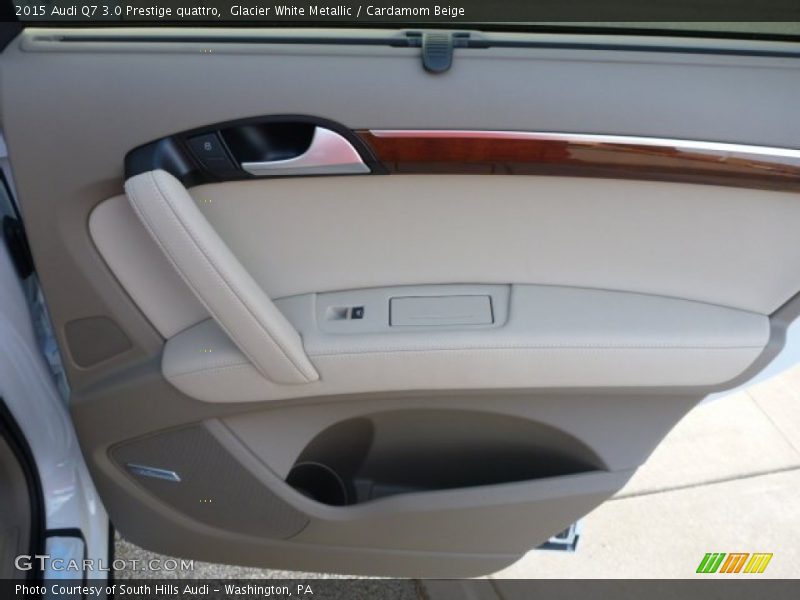 Glacier White Metallic / Cardamom Beige 2015 Audi Q7 3.0 Prestige quattro