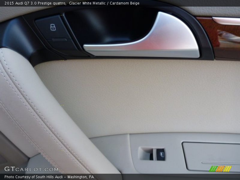 Glacier White Metallic / Cardamom Beige 2015 Audi Q7 3.0 Prestige quattro