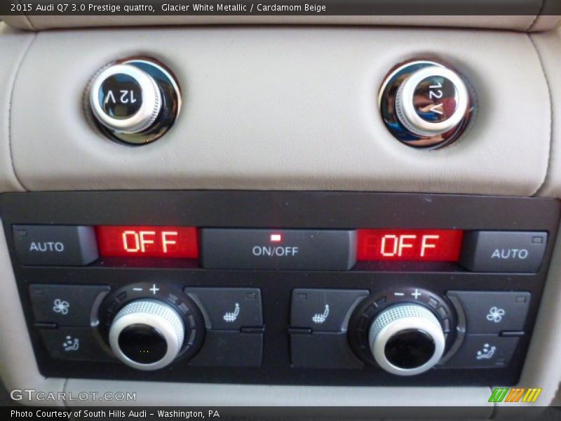 Glacier White Metallic / Cardamom Beige 2015 Audi Q7 3.0 Prestige quattro