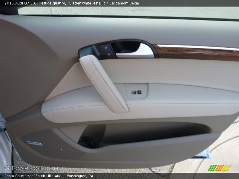 Glacier White Metallic / Cardamom Beige 2015 Audi Q7 3.0 Prestige quattro