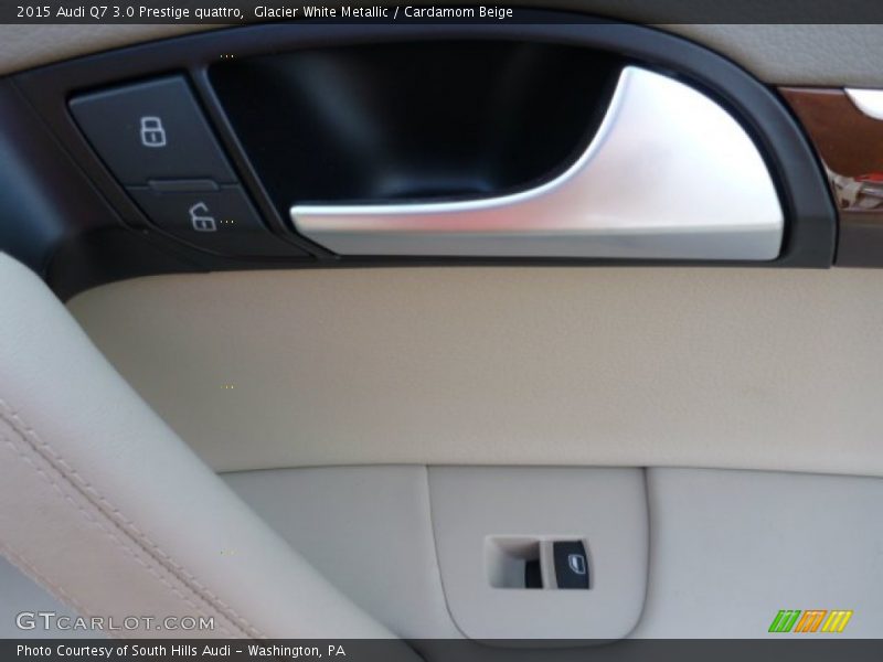 Glacier White Metallic / Cardamom Beige 2015 Audi Q7 3.0 Prestige quattro