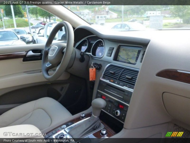Glacier White Metallic / Cardamom Beige 2015 Audi Q7 3.0 Prestige quattro