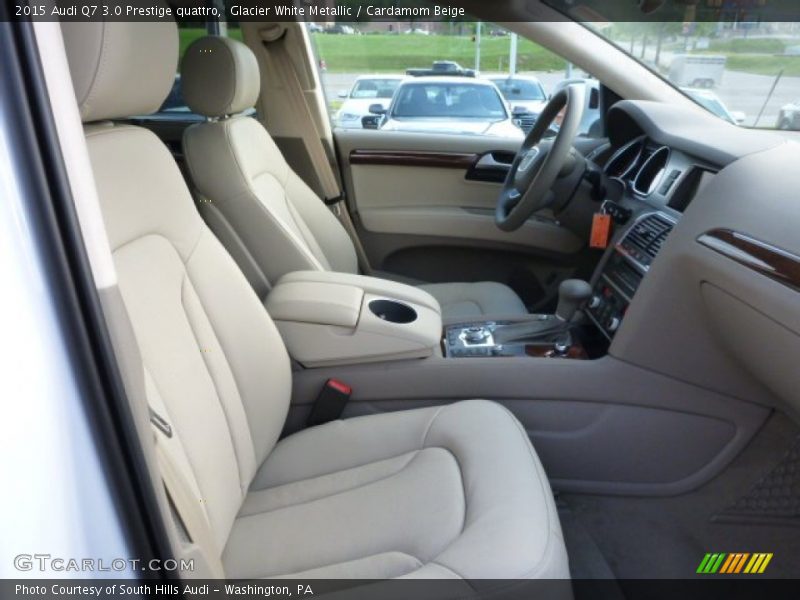 Glacier White Metallic / Cardamom Beige 2015 Audi Q7 3.0 Prestige quattro