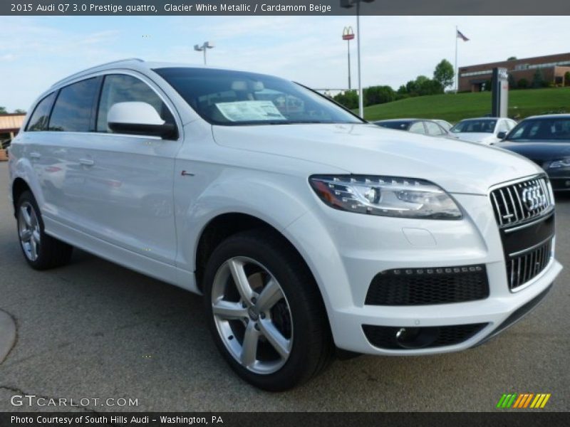 Glacier White Metallic / Cardamom Beige 2015 Audi Q7 3.0 Prestige quattro