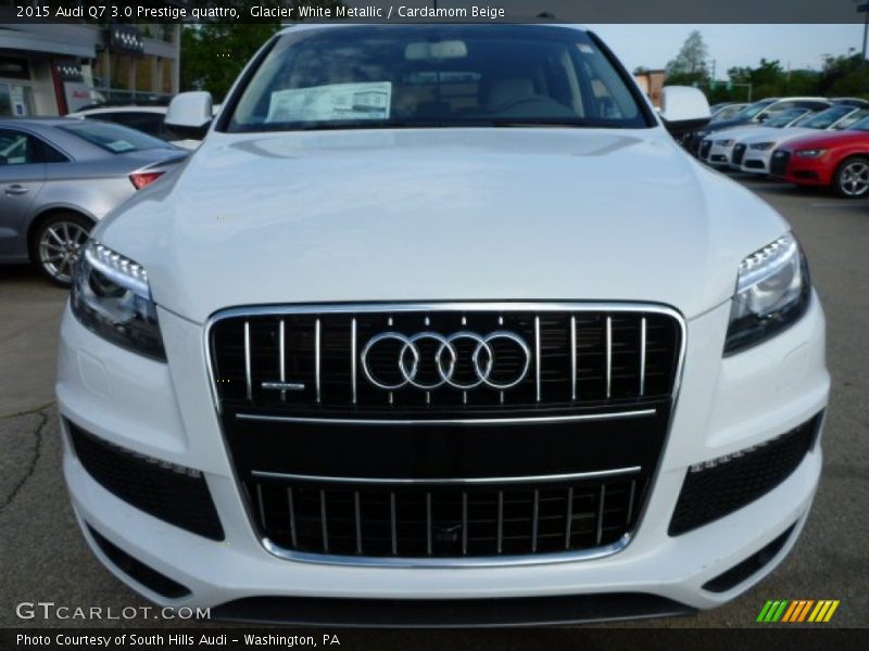 Glacier White Metallic / Cardamom Beige 2015 Audi Q7 3.0 Prestige quattro