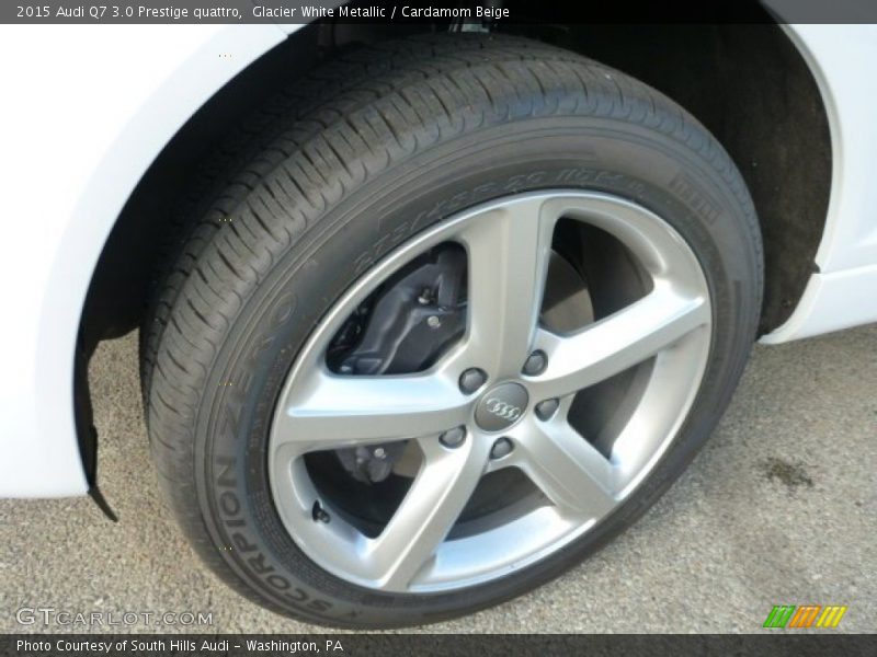 Glacier White Metallic / Cardamom Beige 2015 Audi Q7 3.0 Prestige quattro