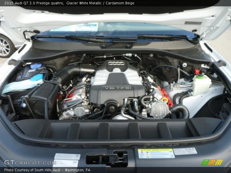 Glacier White Metallic / Cardamom Beige 2015 Audi Q7 3.0 Prestige quattro