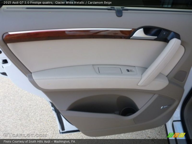 Glacier White Metallic / Cardamom Beige 2015 Audi Q7 3.0 Prestige quattro
