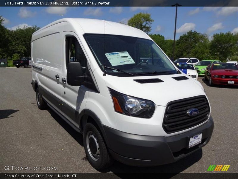 Oxford White / Pewter 2015 Ford Transit Van 150 MR Long