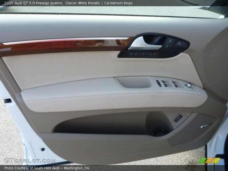 Glacier White Metallic / Cardamom Beige 2015 Audi Q7 3.0 Prestige quattro